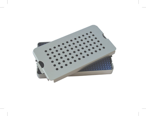 Aluminum Sterilization Tray Medium Size 7.5'' L X 4'' W X 0.80'' H - CalTray A2000