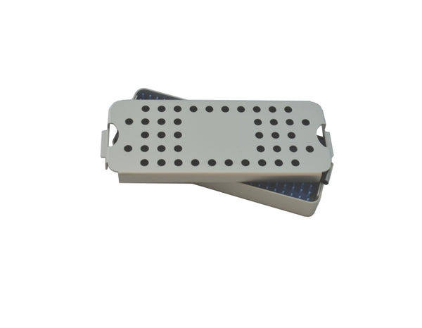 Aluminum Sterilization Tray Small ALC Size 7.5'' L X 2.5'' W X 0.80'' H - CalTray A1100