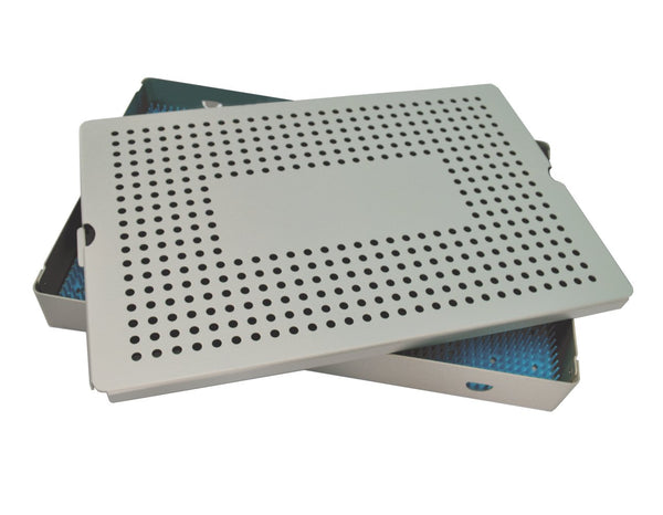 Aluminum Sterilization Tray Deep Single Layer 15" L X 10" W X 1.5" H - CalTray A7050
