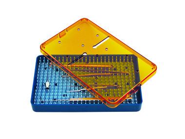 Plastic Sterilization Trays Size L 7.5'' x W 4'' x H 0.75'' For Micro Surgical Instruments